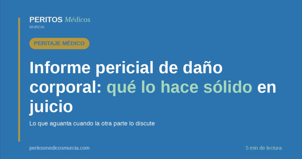 Informe pericial de daño corporal sólido para juicio